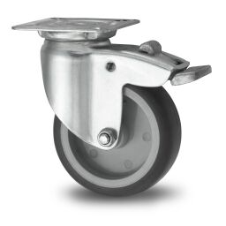 Roulettes et roues roue pivotante avec frein ø 75x25 mm