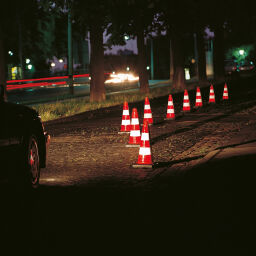 Traffic marking safety and marking street marker traffic cone, 750 mm high - reflective