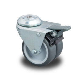 Lenkrollen Lenkrolle mit Feststeller Ø 75x48 mm