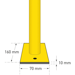 Protective guard rails mounting bracket