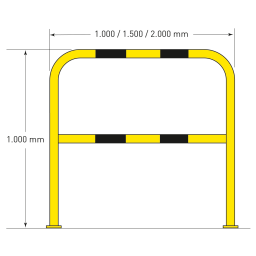 Protective guard rails mounting bracket