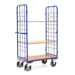 Shelved trollyes warehouse trolley shelved trolley 2 closed side walls