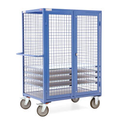 Storeroom trolleys warehouse trolley wire mesh wall trolley with 2 shelves (detachable)