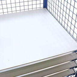 Used warehouse trolley wire mesh wall trolley with 2 shelves (detachable)
