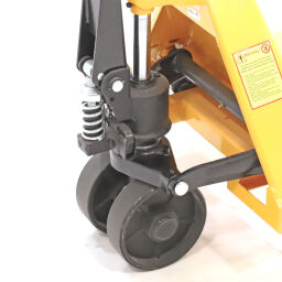 Gebruikte palletwagen standaard vorklengte 1150 mm, met rubberwiel hefhoogte 85-200 mm