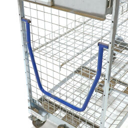 Used warehouse trolley shelved trolley storage boxes included