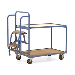 Used warehouse trolley order picking trolley with 2 shelves