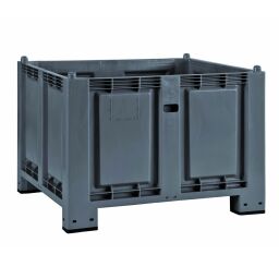Stacking box plastic large volume container all walls closed