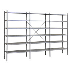 Shelving used static shelving rack complete with accessories