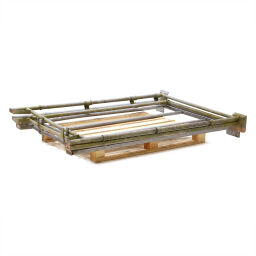 Pallet stacking frames foldable construction stackable open frame