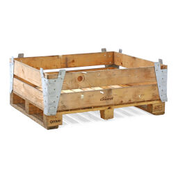 Pallet stacking frames fixed construction stackable suitable for pallet size 1200x1000 mm