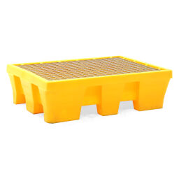 Plastic trays retention basin for 2x 220 l drums