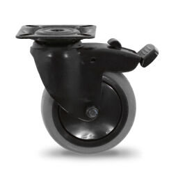Wheel castor wheel with brake ø 75x25 mm