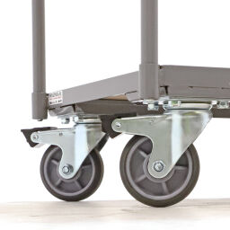 Chariot plateau chariot de manutention chariot de table 2 parois latéral + barre de poussée