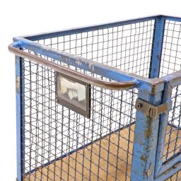 Used warehouse trolley wire mesh wall trolley 1 flap at 1 long side