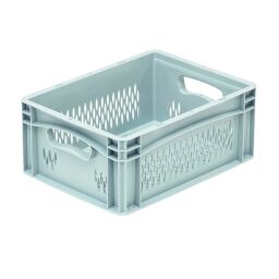 Stacking box plastic stackable walls + floor perforated