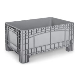 Stacking box plastic large volume container all walls closed