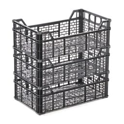 Used Euronorm stacking bins AGF box walls + floor perforated