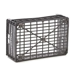 Used Euronorm stacking bins walls + floor perforated