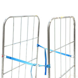 Used 2-Sides 2-sides roll container plastic base with clip-on fences