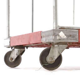 Used 2-Sides 2-sides roll container plastic base with clip-on fences