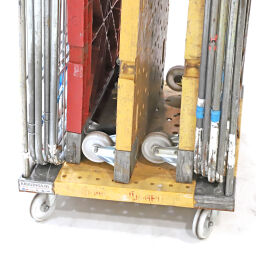Used 2-Sides 2-sides roll container plastic base with clip-on fences