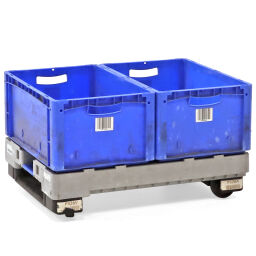 Carrier euro box roller platform suitable for euro containers 800x600 mm