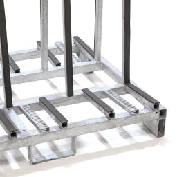 Glasbokken glastransportcontainer dubbelzijdige belading