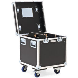 Flightcases met dubbele sluiting en handgrepen
