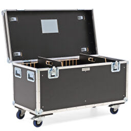 Flightcases met dubbele sluiting en handgrepen