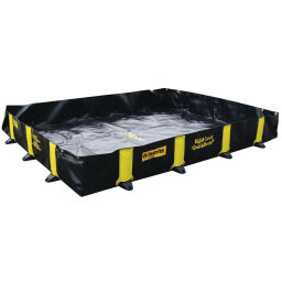 Bac de rétention plastique stockage de fûts ou transicuves (IBC) construction rabattable-pliable