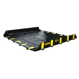 Bac de rétention plastique stockage de fûts ou transicuves (IBC) construction rabattable-pliable