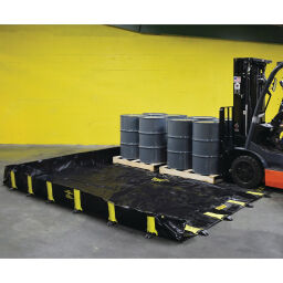 Bac de rétention plastique stockage de fûts ou transicuves (IBC) construction rabattable-pliable