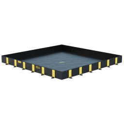 Bac de rétention plastique stockage de fûts ou transicuves (IBC) construction rabattable-pliable