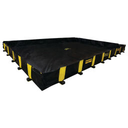 Bac de rétention plastique stockage de fûts ou transicuves (IBC) construction rabattable-pliable
