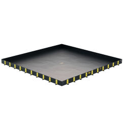 Bac de rétention plastique stockage de fûts ou transicuves (IBC) construction rabattable-pliable