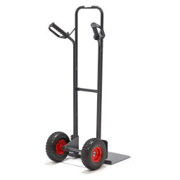 Steel sack truck fixed construction puncture-proof PU tyres 260x80 mm