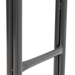 Steel sack truck fixed construction puncture-proof PU tyres 260x80 mm