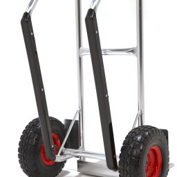 Aluminium steekwagen vaste constructie lekvrije PU-banden 260x80 mm 