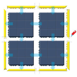 Antivermoeidheidsmatten modulaire antivermoeidheidsmat rubber dikte 19 mm