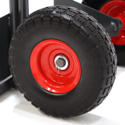 Steel sack truck fixed construction puncture-proof PU tyres 260x80 mm