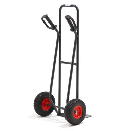Steel sack truck fixed construction puncture-proof PU tyres 260x80 mm