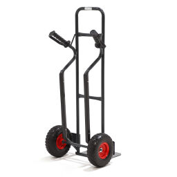 Steel sack truck fixed construction puncture-proof PU tyres 260x80 mm