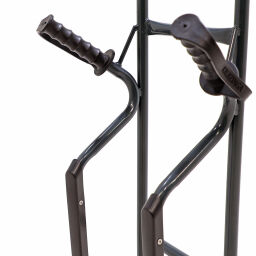 Steel sack truck fixed construction puncture-proof PU tyres 260x80 mm