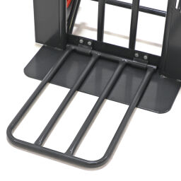 Diable transport acier bavette rabattable pneus 260x80 mm