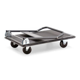 Storeroom trolleys platform trolley push bracket(s) folding down