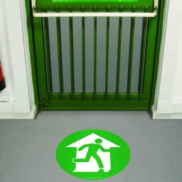 Marquage au sol et traçage marqueur d'sol flèche sortie de secours