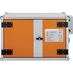 Safetybox fireproof cabinet storage and charging space for lithium batteries 
