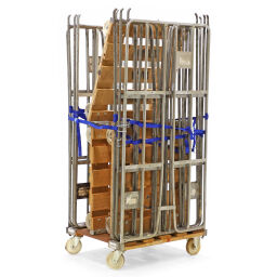 Rollwagen Gebraucht Rollbehälter 2-seitig mit Holzboden und Klemmgittern