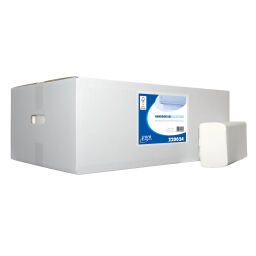 Handdoekdispensers handdoekpapier 2-laags handdoekpapier verlijmd 100% cellulose, 3750 stuks